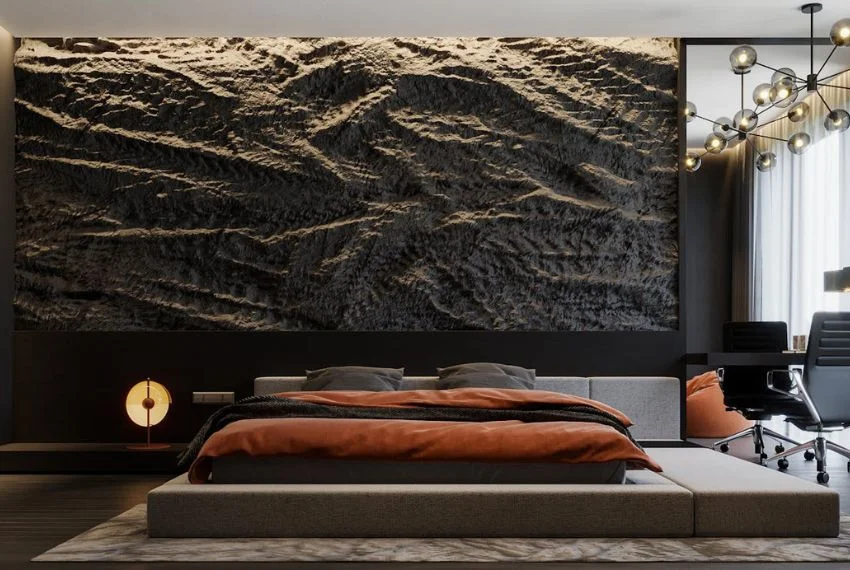 3D wallpaper bedroom design