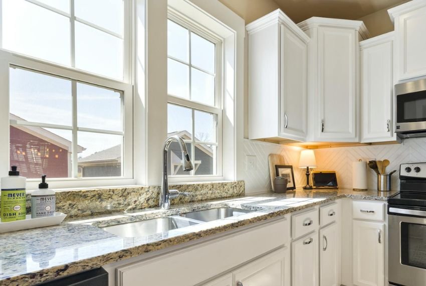 classic double hung Kitchen window