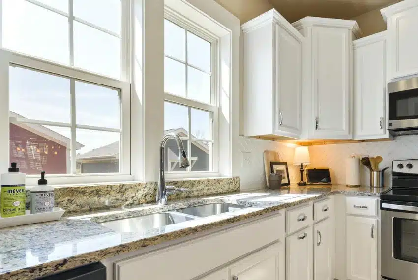 classic double hung Kitchen window