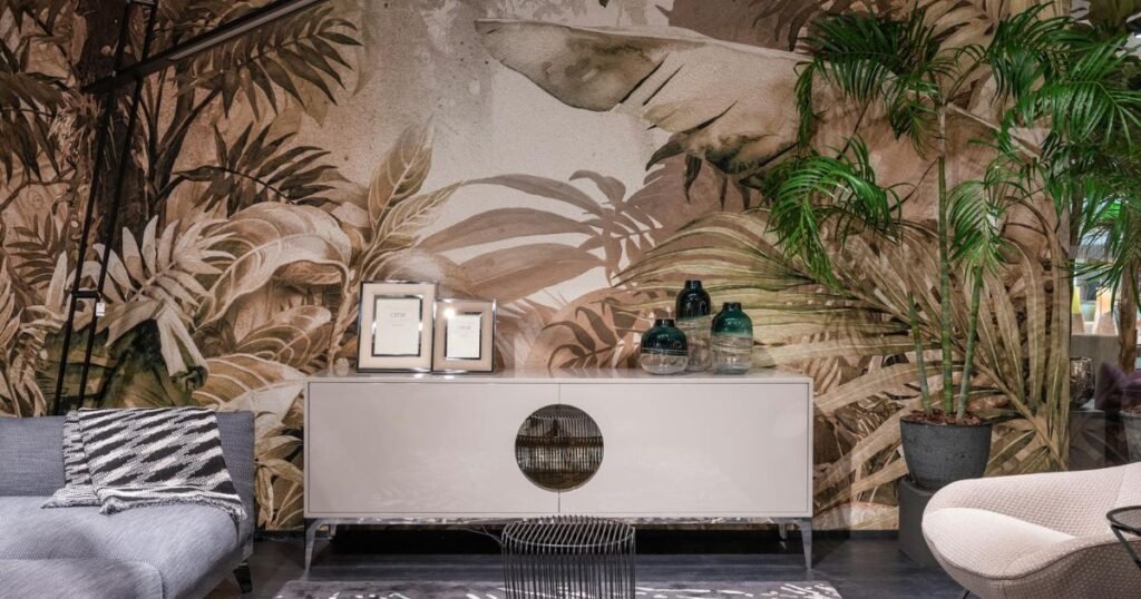 living room wallpaper decor