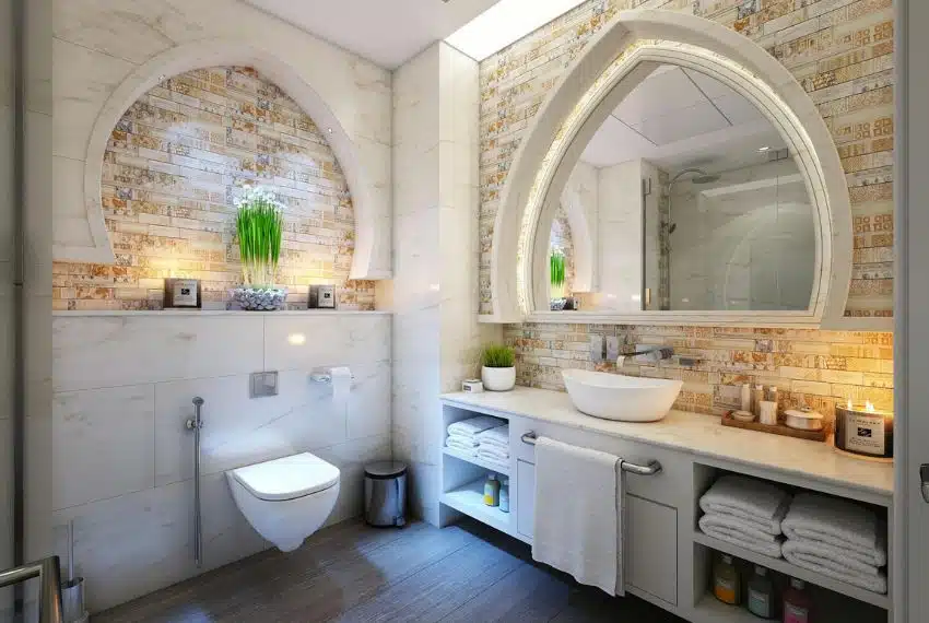 refined bathroom storage ideas