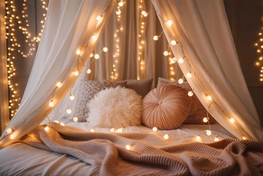 Bed nook decorated