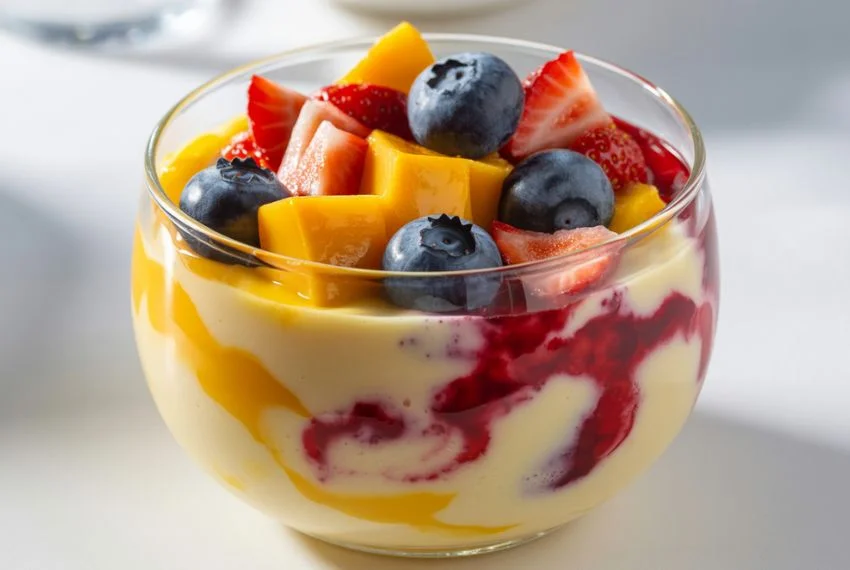 Creamy Fruit Custard Cup