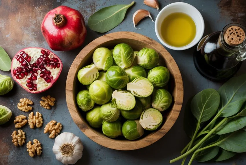 Ingredients for roasted brussels sprouts