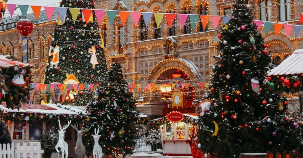 Santa and Reindeer Outdoor Christmas Decorations