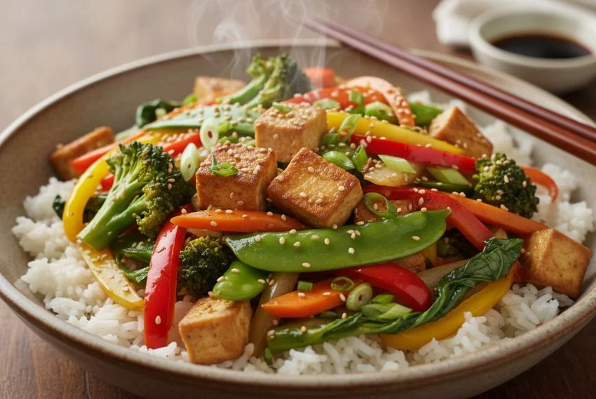 vegetables stir-fry with tofu