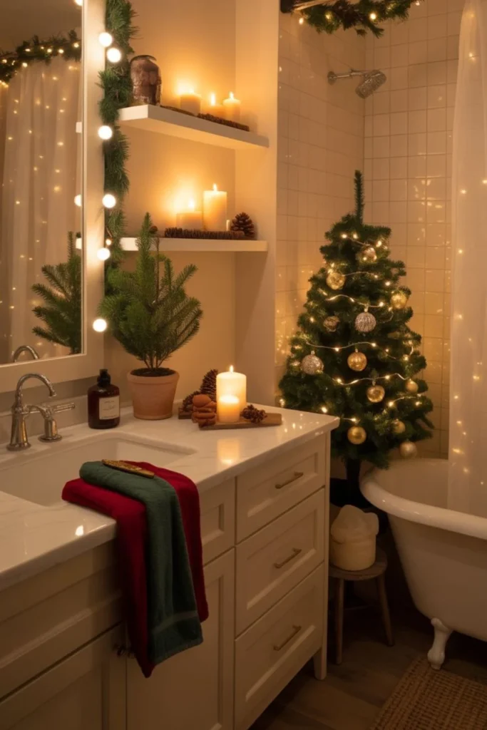 christmas bathroom decor