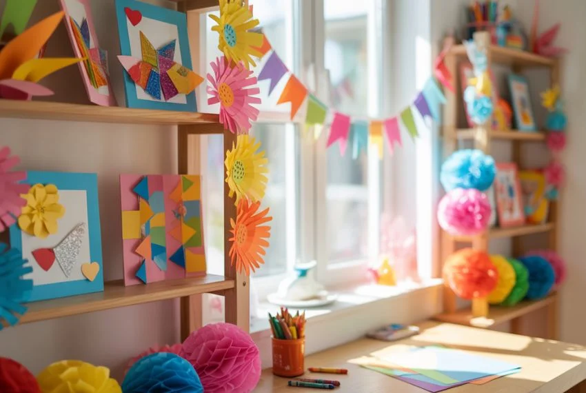 DIY Paper Crafts for Wall and Shelf Decor