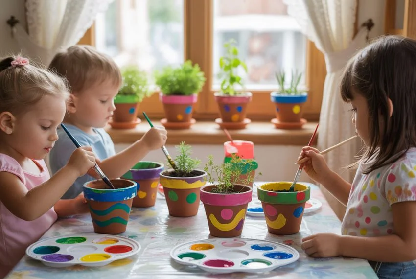 Painted Flower Pots and Decorative Planters