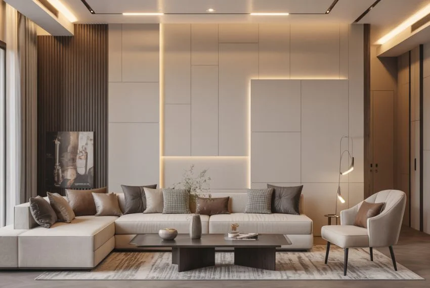 Panelling with Integrated Lighting for a Luxury Modern Look