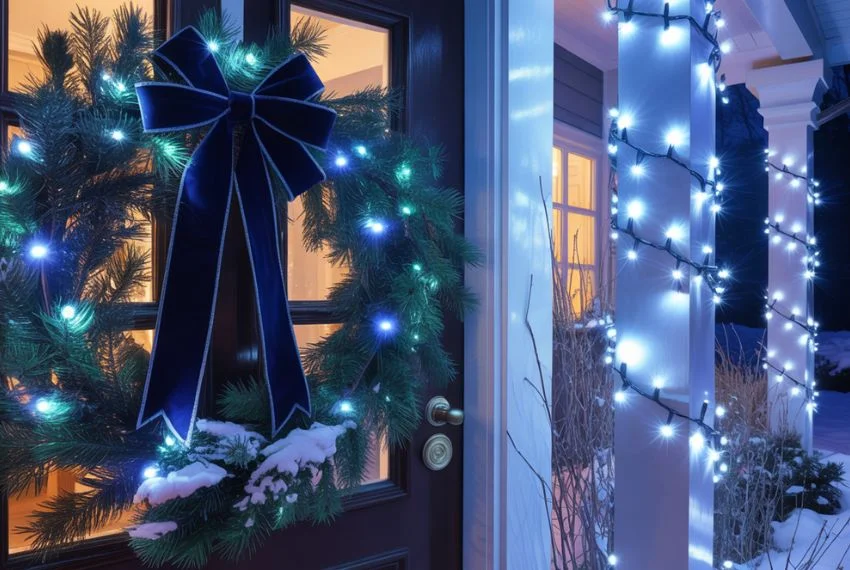 Blue Outdoor Decorations for a Winter Wonderland Look