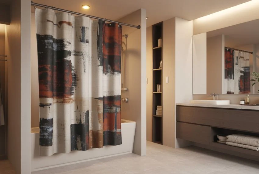 Bold Artistic & Abstract Shower Curtains