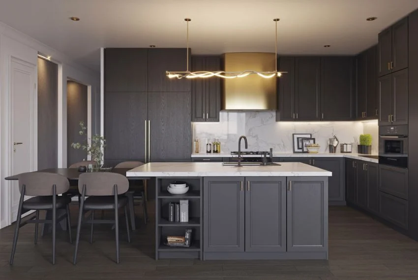 Bold Dark Peninsulas for Statement Kitchens