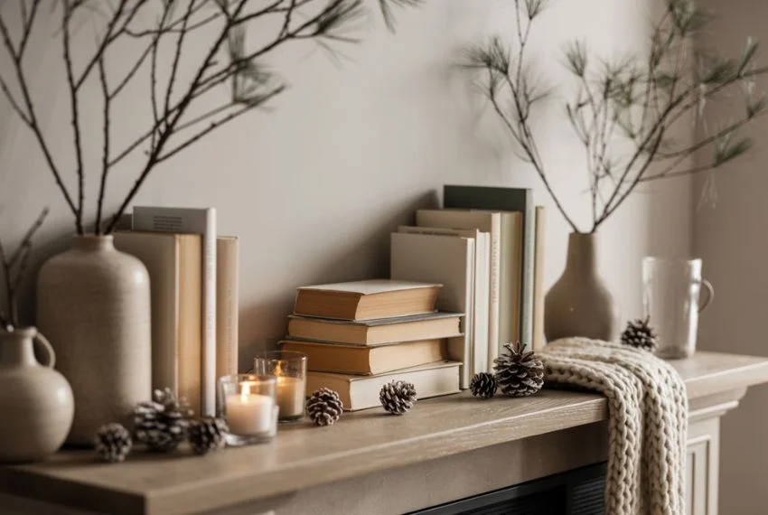 Budget-Friendly Winter Mantel Decor Ideas