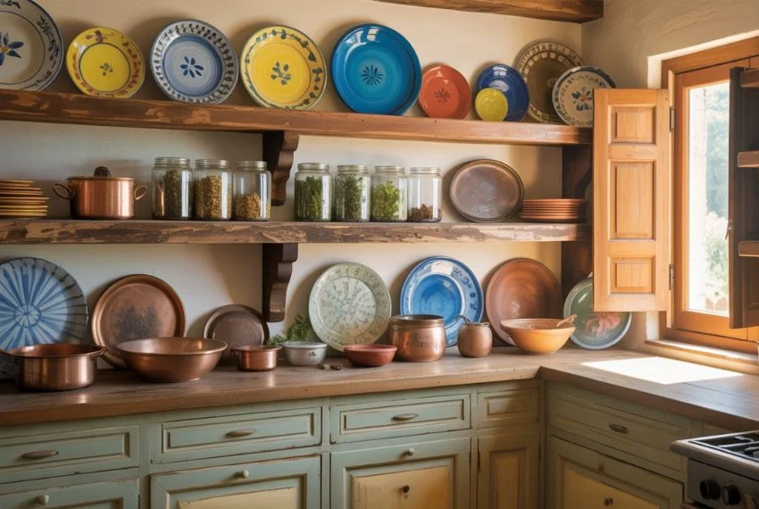 Cabinetry and Open Shelving