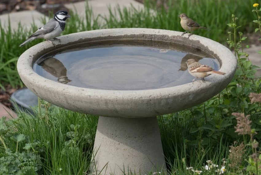 Classic Concrete Bird Bath DIY