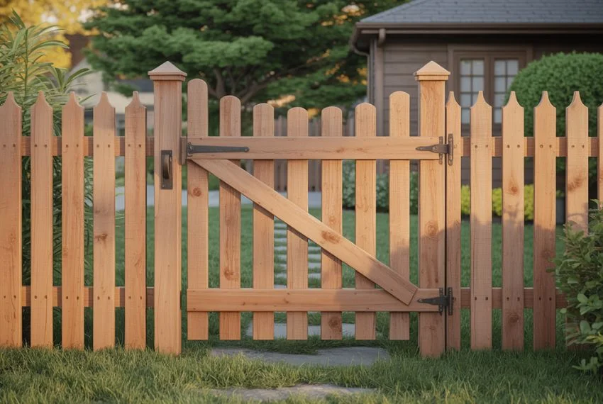 Classic Wooden Fence Gate