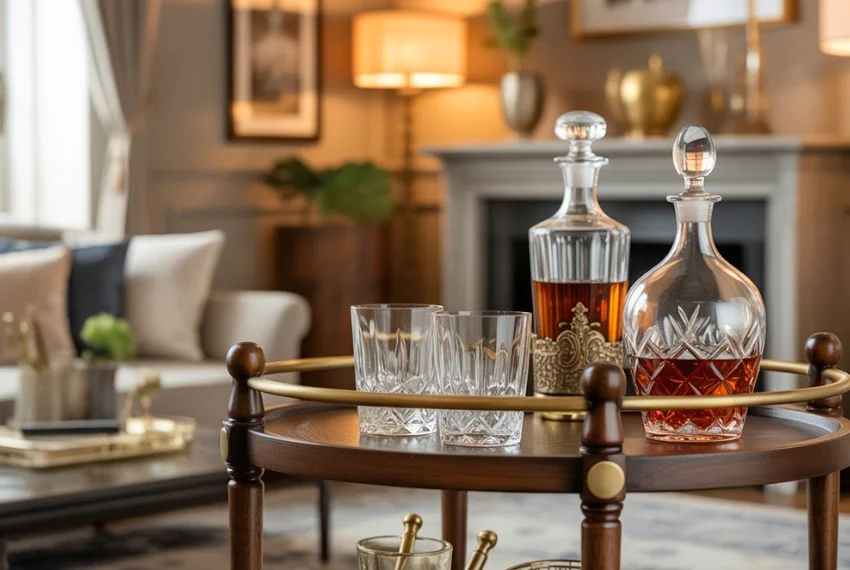 Classic Traditional Bar Cart