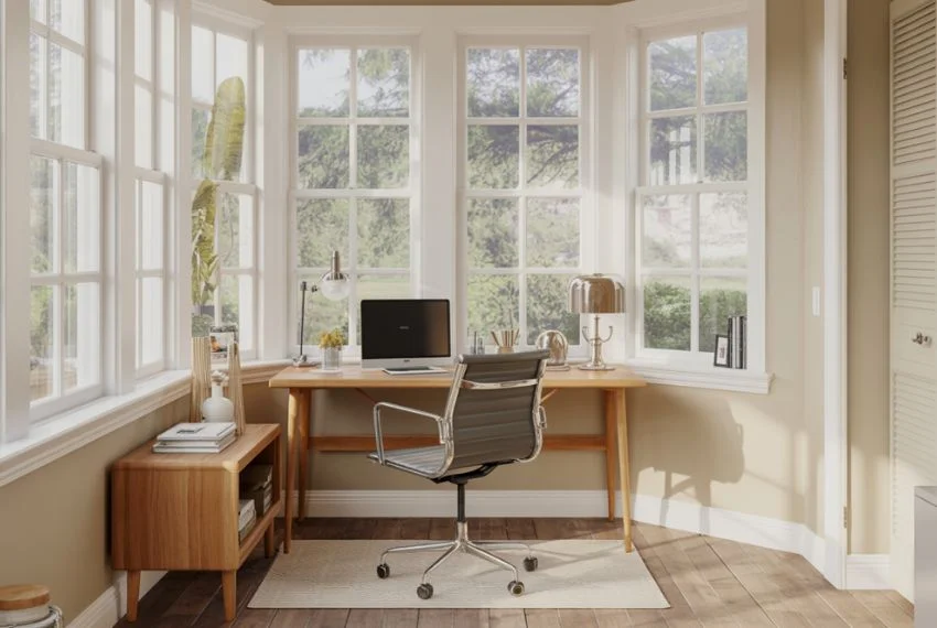 Compact Home Office Sunroom
