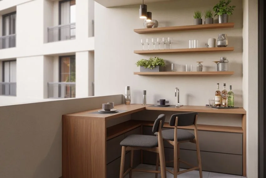 Corner Balcony Bar Designs