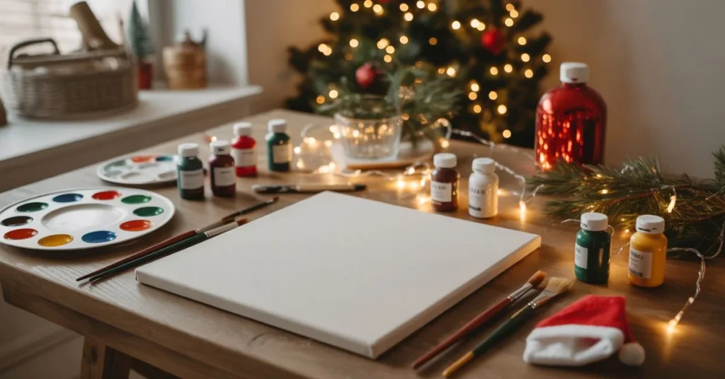 Easy DIY Christmas Paintings Beginners Can Create at Home