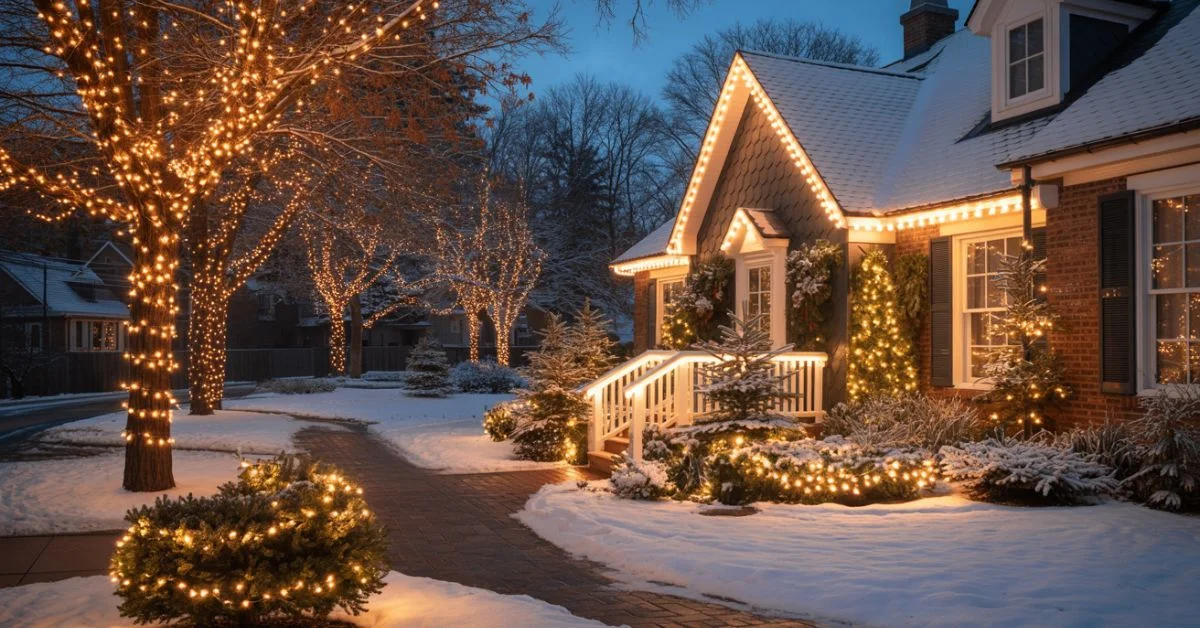 Easy Outdoor Christmas Lighting Setup For A Warm Holiday Glow - The ...
