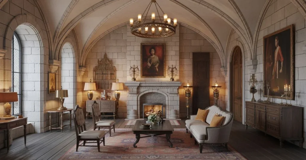 Elegant castle decor interior