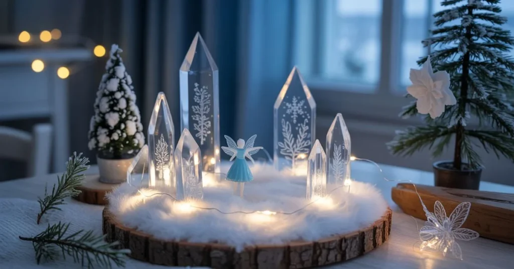 Enchanting Winter DIY Build a Fairy Garden with Printed Ice Crystals