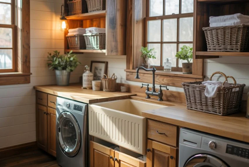 Farmhouse-Style Laundry Room Sink