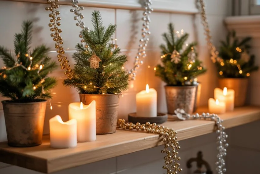 Festive Shelves with Mini Decor Pieces