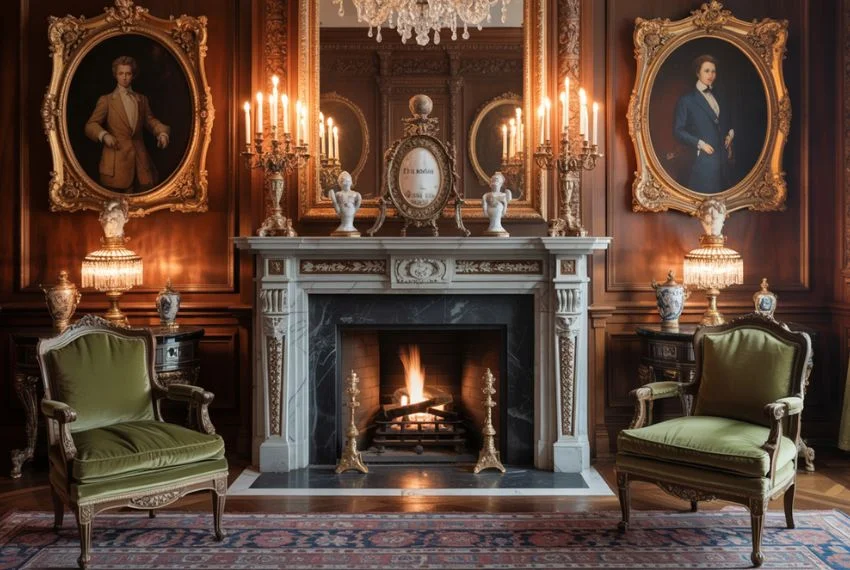 Fireplace-Focused Victorian Living Room Designs