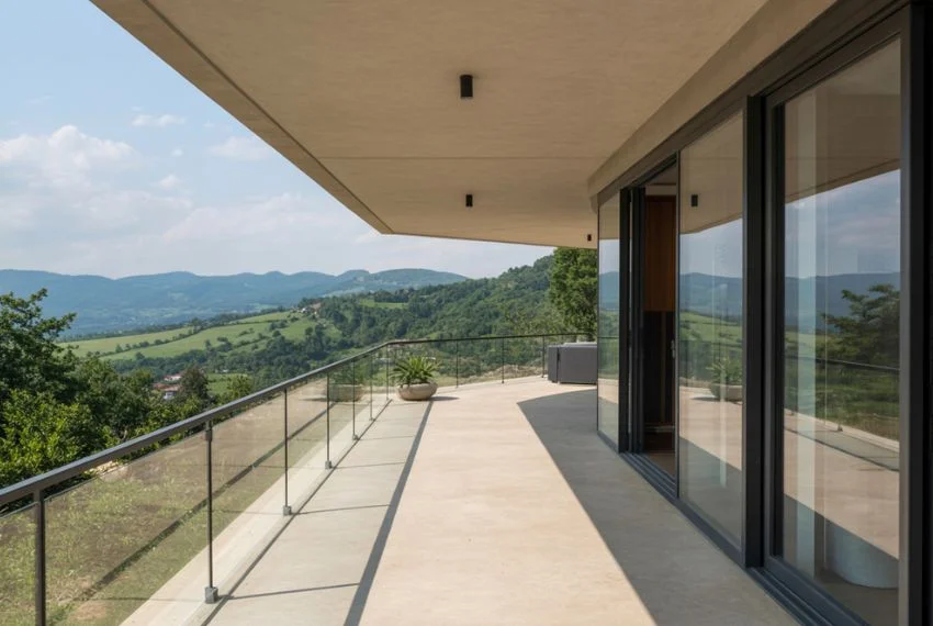 Front Porch Glass Panel Railings