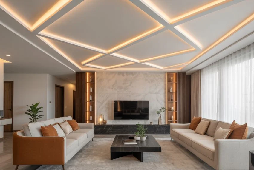 Geometric Ceiling Designs for Bold Modern Homes