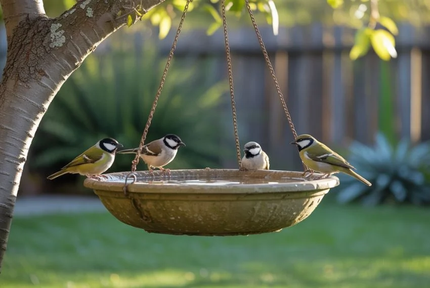 Hanging Concrete Bird Bath