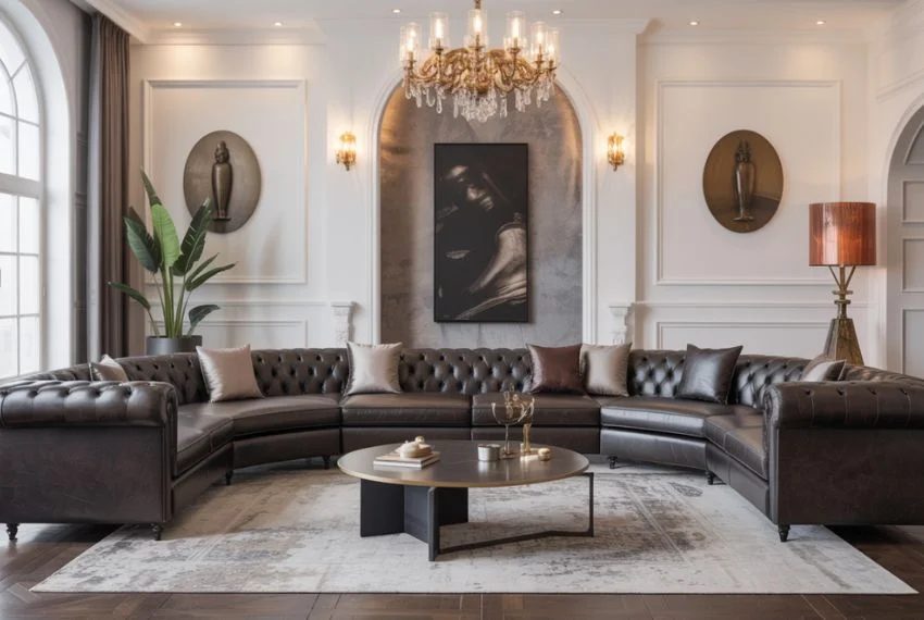 Large Living Room Chesterfield Sofa Styles