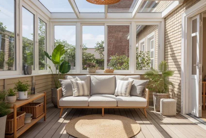 Lounge-Style Relaxation Sunroom