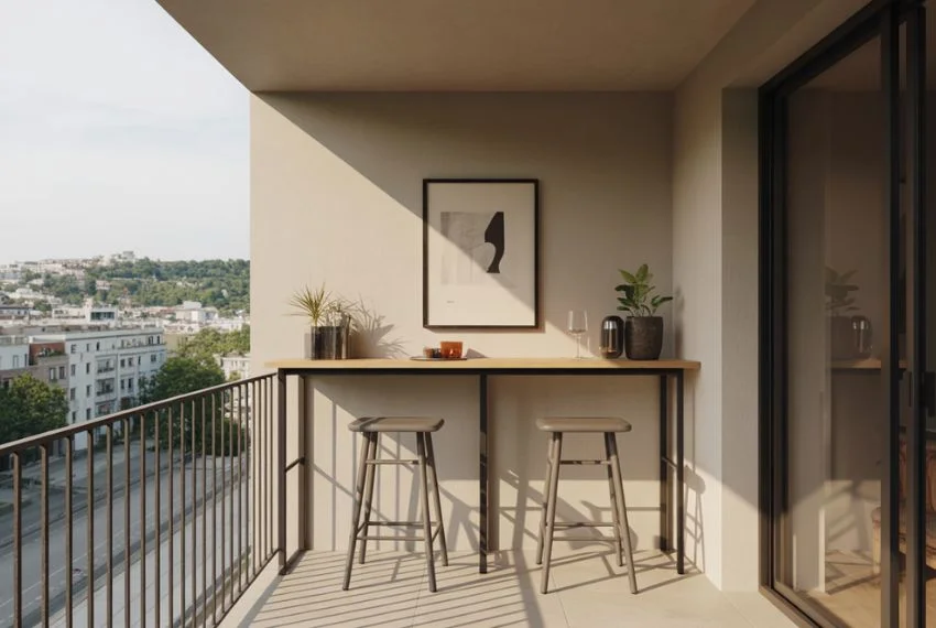 Minimalist Balcony Bar Ideas for Small Apartments