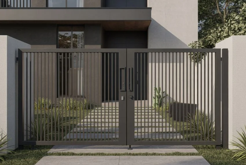 Minimalist Steel Fence Gate