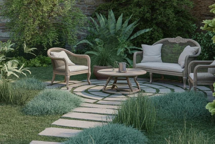 Mixing Antique Decor with Natural Landscaping