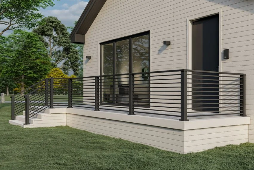 Modern Horizontal Metal Railings