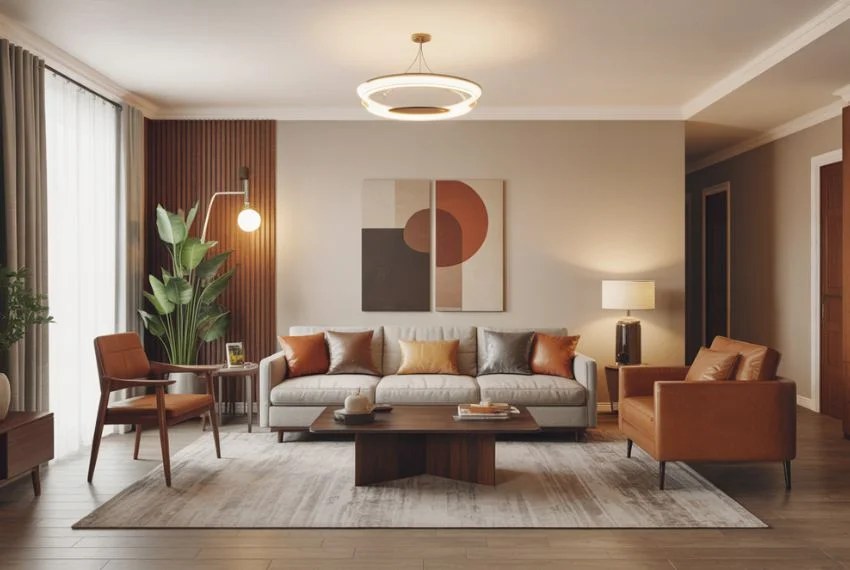 Modern Meets Retro Living Room