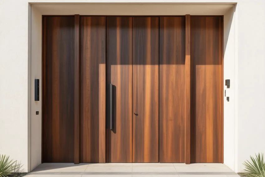 Modern Wooden Doors with Vertical Panel Designs