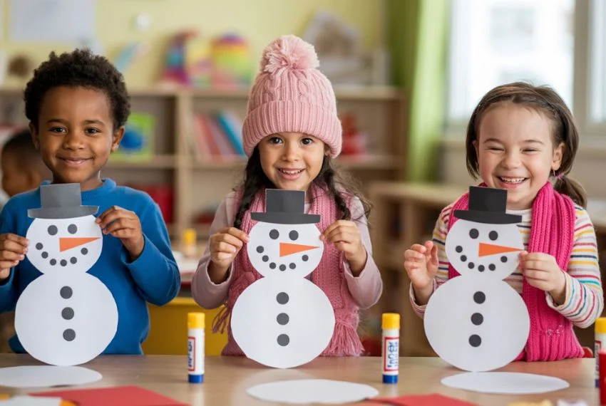 Paper Snowman Crafts for Winter Fun