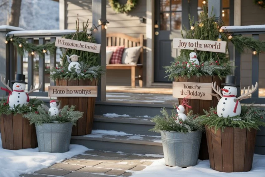Personalized Holiday Planters