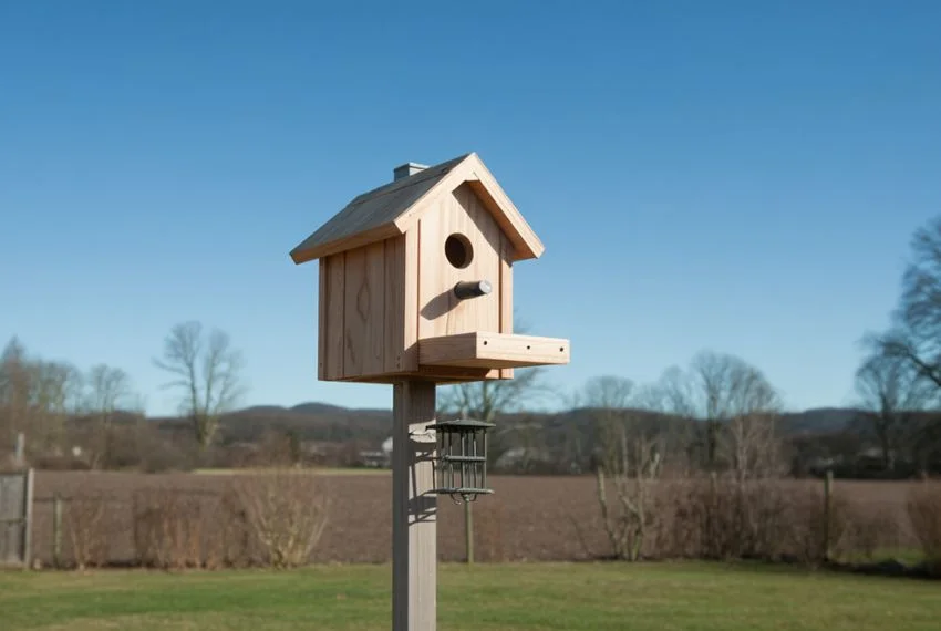 Pole-Mounted Bird Houses