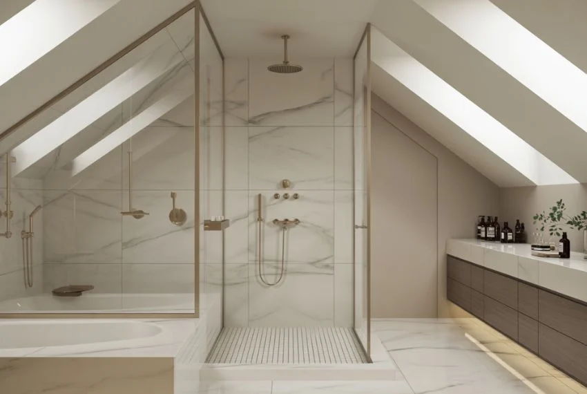 Premium Materials That Define a Luxury Attic Bathroom
