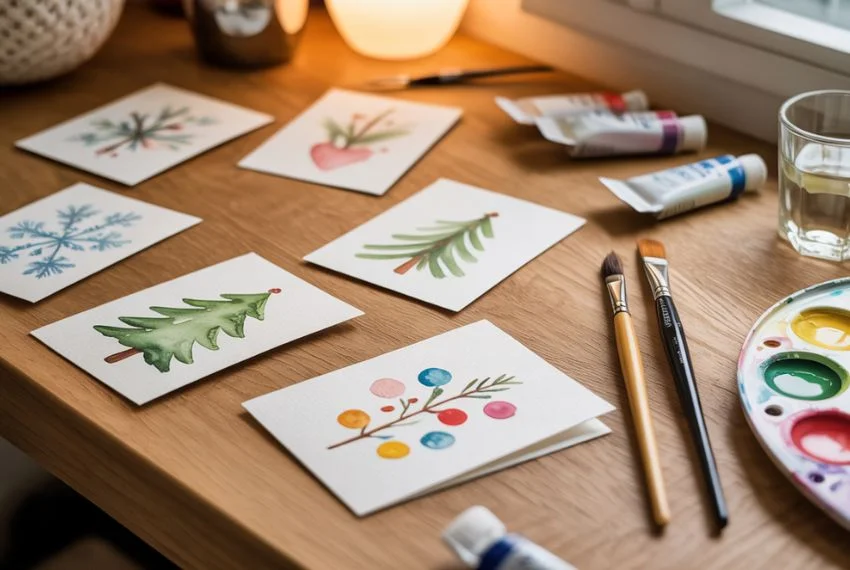 Quick Watercolour Christmas Card Ideas for Beginners