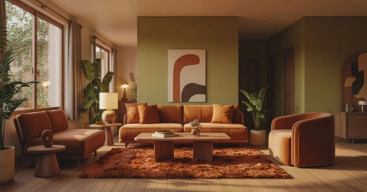 Retro 70s Living Room Inspiration With Earthy Tones And Statement ...