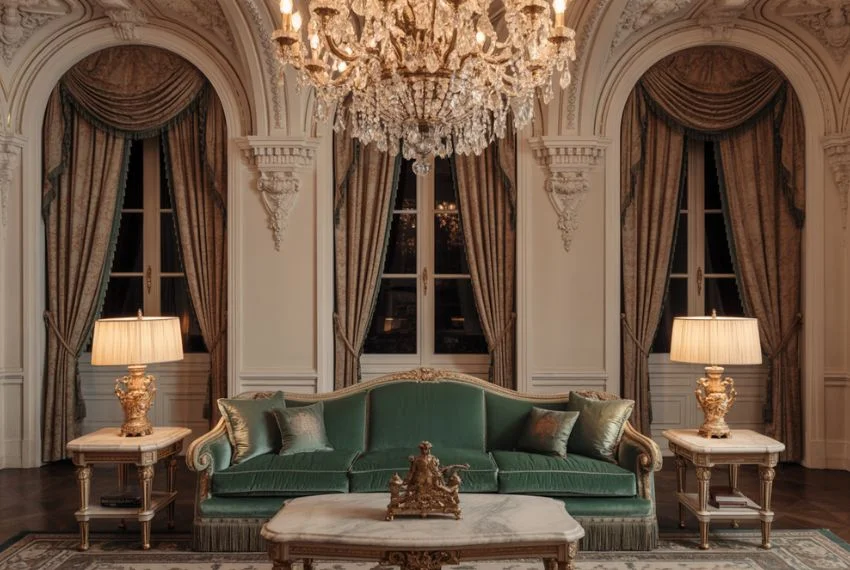 Royal Victorian Style with Velvet & Gold Accents