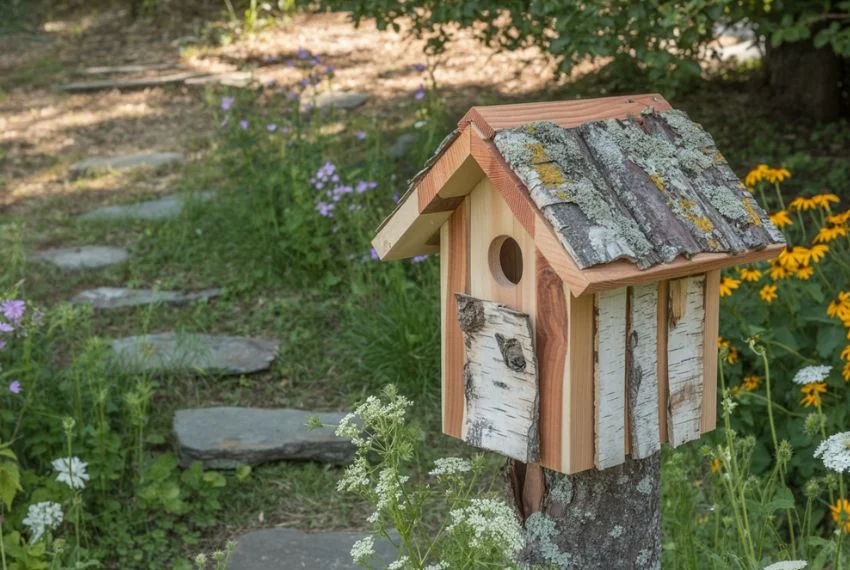 Rustic Bird Houses for Natural Gardens